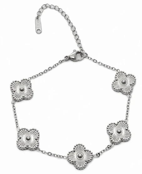 Pulsera de acero quirurgico con dije trabol 18cm + 5cm